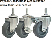 BÁNH XE TPR XÁM 75*32 XOAY M12